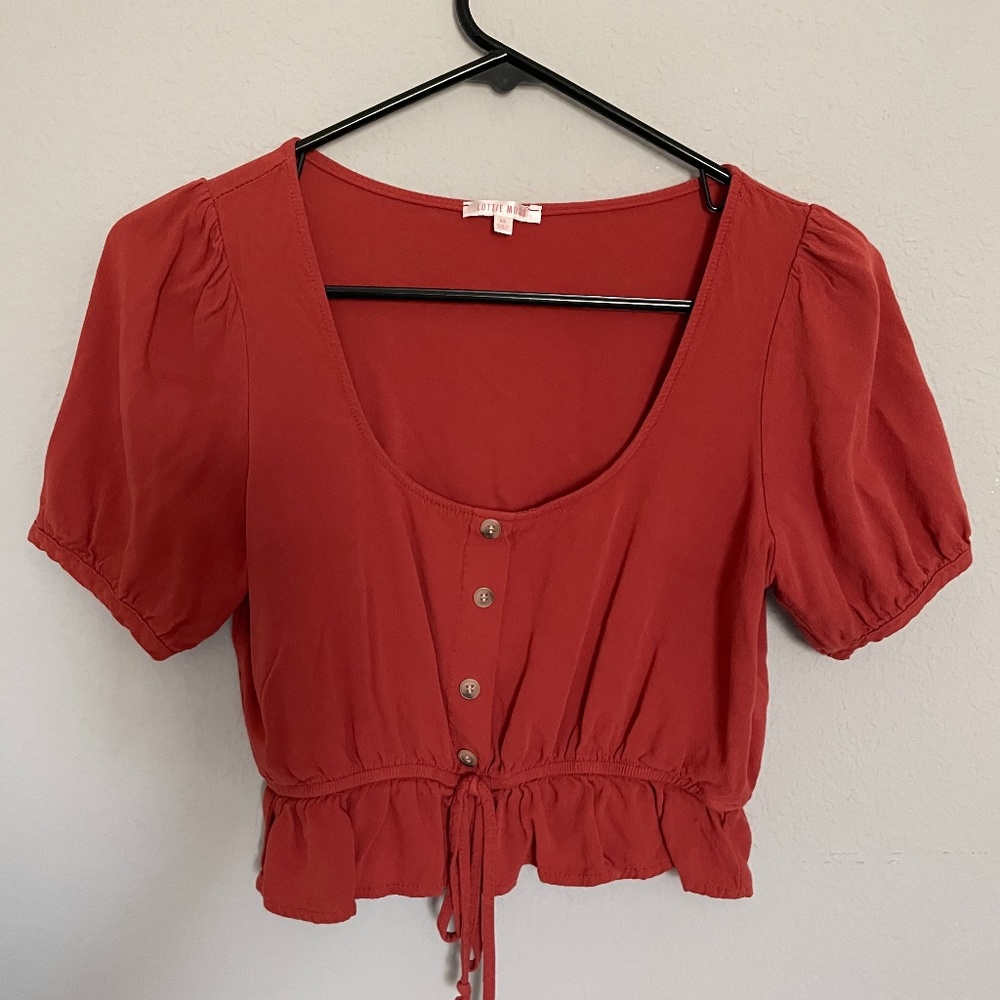 LOTTIE MOSS for PacSun Peasant Crop Top Size XS - Picture 2 of 6